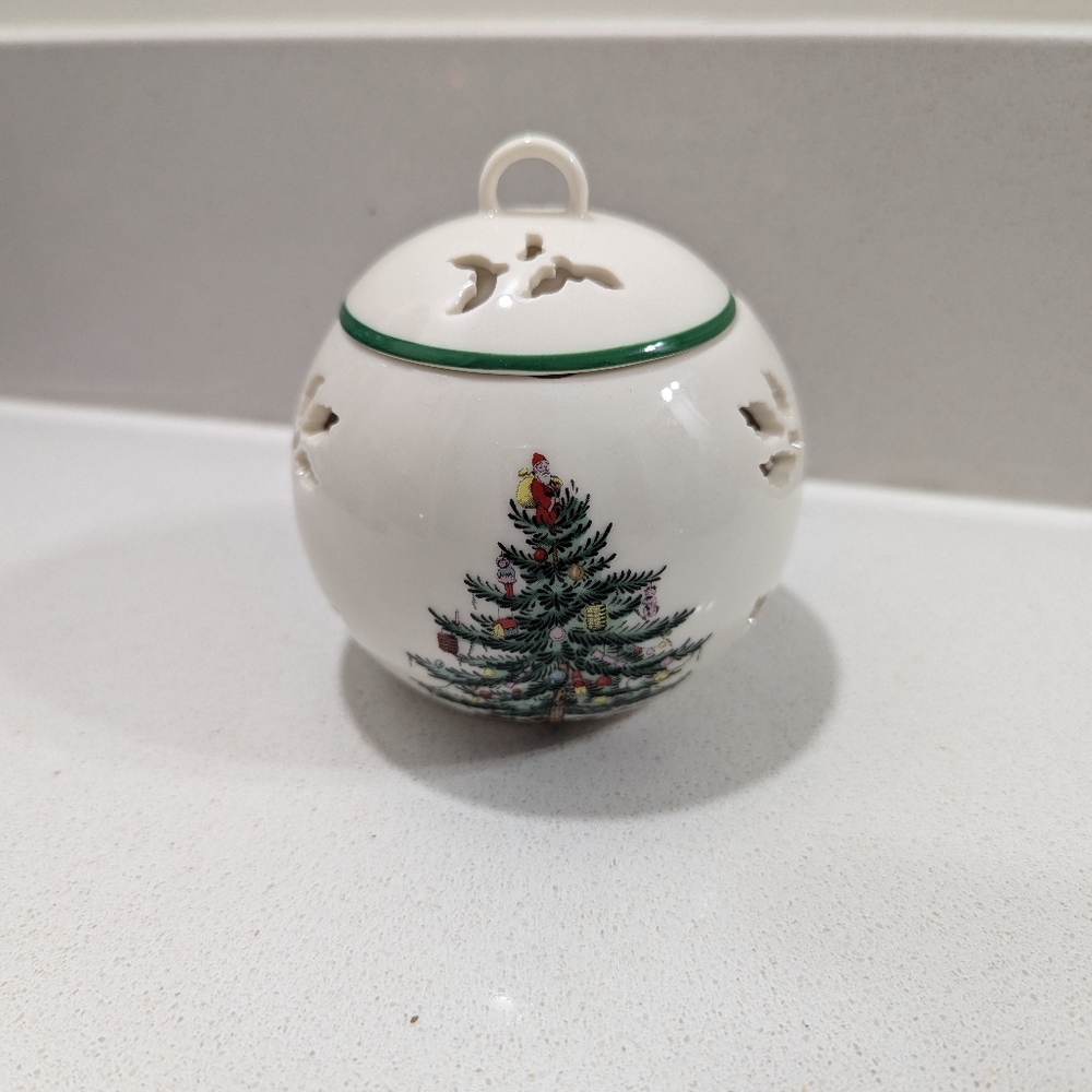 Vintage Christmas Tree Porcelain Ornament